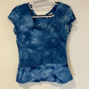 Vintage Moa Moa Blue tie dye with sequin’s